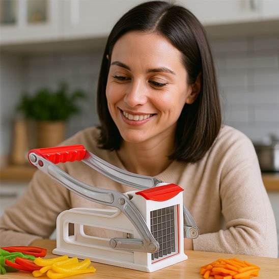 coupe frite grilles interchangeables différentes tailles