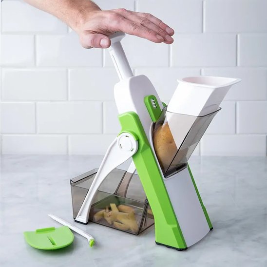 mandoline cuisine bac collecteur transparent