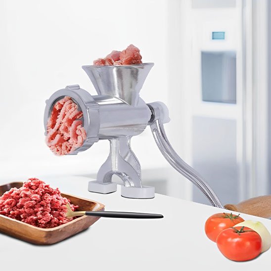 Hachoir à viande manuel en inox | 100% Maison