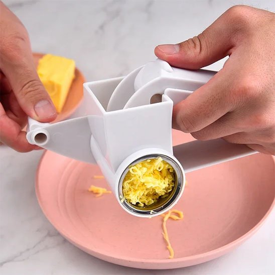 râpe à fromage rotative robuste securitaire
