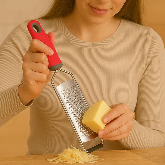 râpe à fromage rouge pratique manuelle