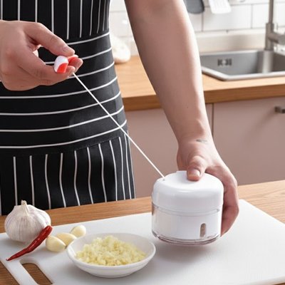 Mini hachoir manuel bol transparent avec graduation